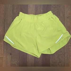 Lululemon Yellow Hotty Hot Shorts